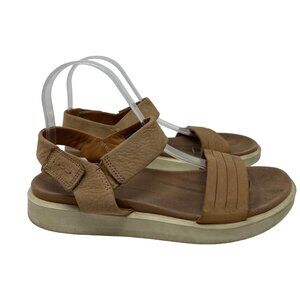 Ecco Flowt Leather Adjustable Strap Sandals with Cushioned Sole Size 39 US 8